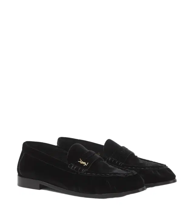 Saint Laurent Le Loafer velvet penny loafers