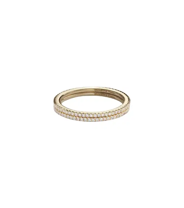Suzanne Kalan Mini 18kt gold tech ring jackets with diamonds