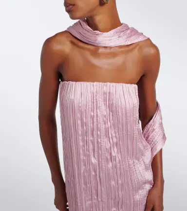 Posse Esme scarf-detail crinkled maxi dress | Thumbnail 2