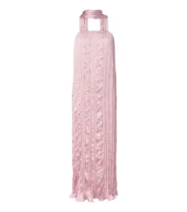Posse Esme scarf-detail crinkled maxi dress | Thumbnail 1