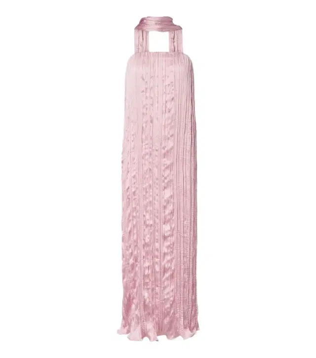 Posse Esme scarf-detail crinkled maxi dress