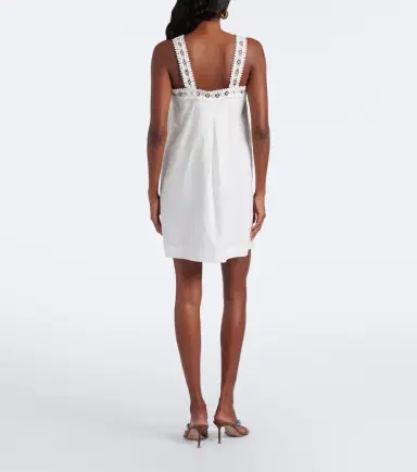 Posse Veda crochet-trimmed cotton minidress | Thumbnail 2