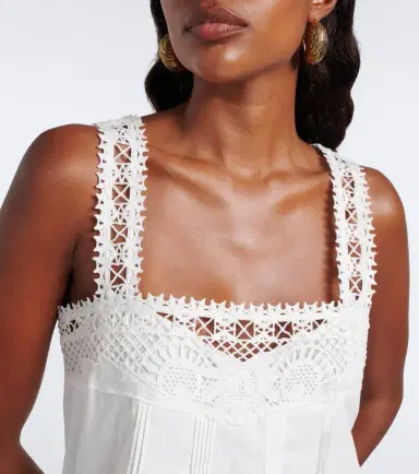 Posse Veda crochet-trimmed cotton minidress | Thumbnail 3