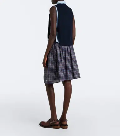 Miu Miu Checked cotton poplin miniskirt | Thumbnail 6 Miu Miu Checked cotton poplin miniskirt | Thumbnail 6