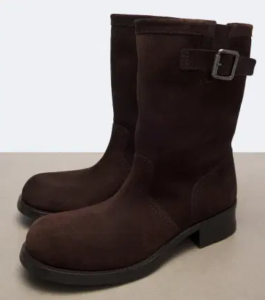 Prada Shard suede biker boots | Thumbnail 3