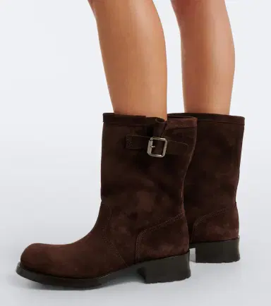 Prada Shard suede biker boots | Thumbnail 5