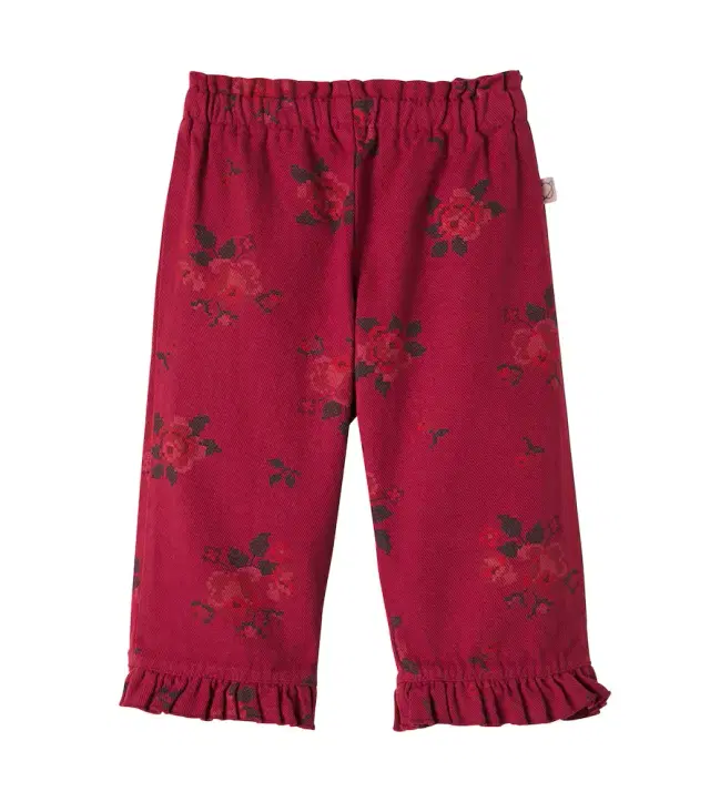 Baby floral cotton twill pants