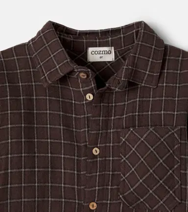 Cozmo Turin checked cotton flannel shirt | Thumbnail 3 Cozmo Turin checked cotton flannel shirt | Thumbnail 3