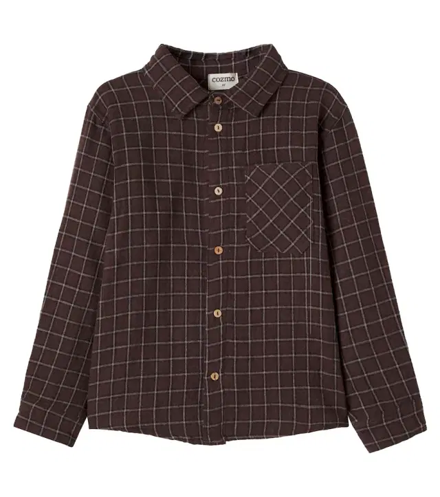 Cozmo Turin checked cotton flannel shirt