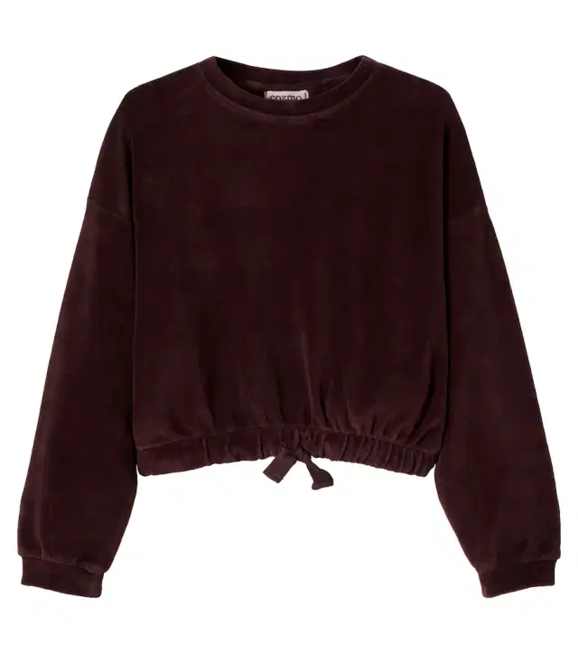 Cozmo Fara cotton-blend velvet sweatshirt