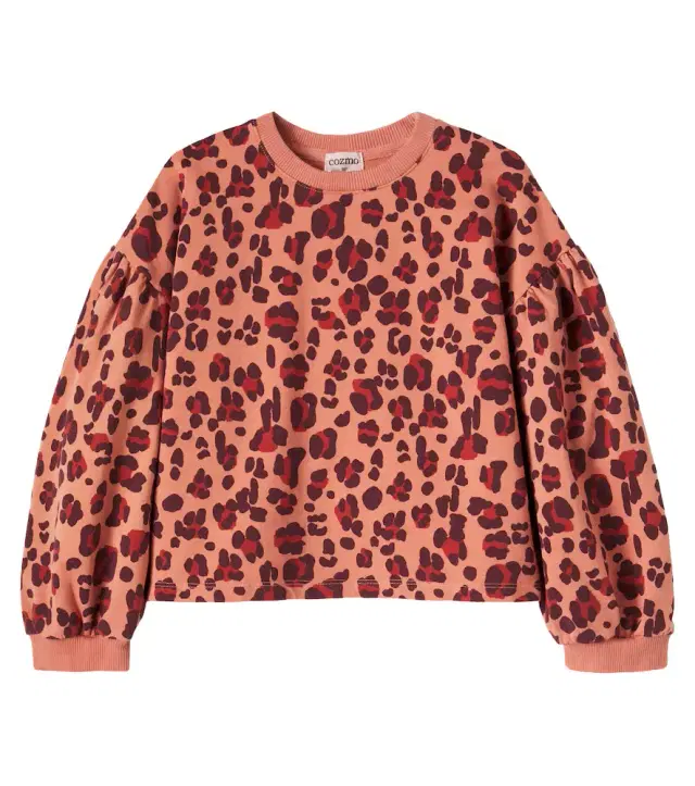 Cozmo Elia leopard-print cotton-blend sweatshirt