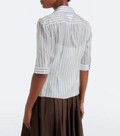 Prada Bow-detail striped shirt | Thumbnail 3