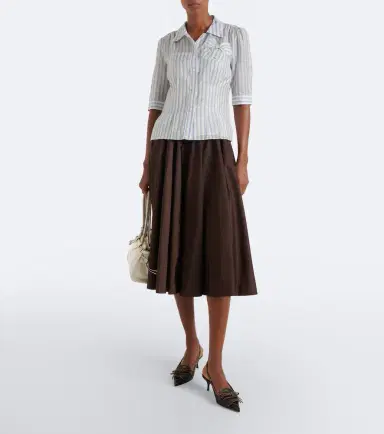 Prada Bow-detail striped shirt | Thumbnail 5
