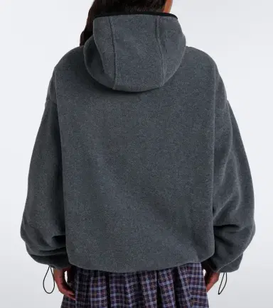 Miu Miu Hooded oversized fleece jacket | Thumbnail 3