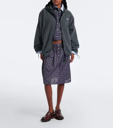 Miu Miu Hooded oversized fleece jacket | Thumbnail 4