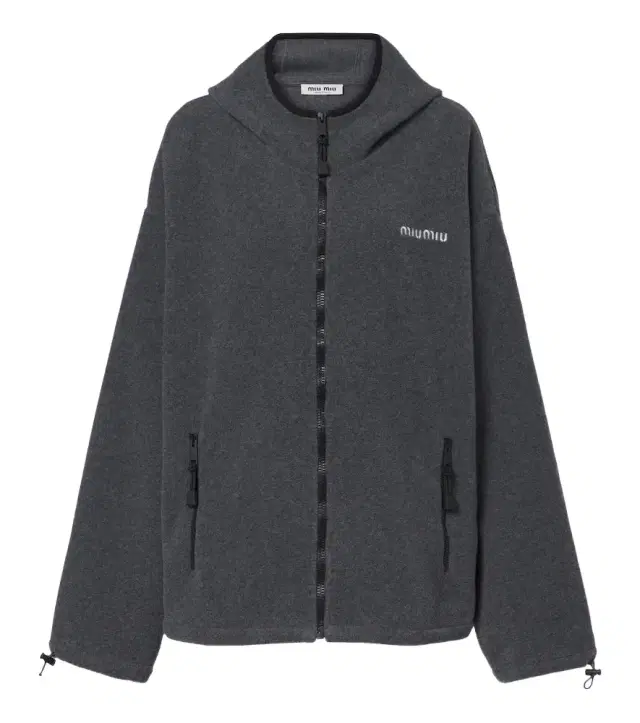 Miu Miu Hooded oversized fleece jacket