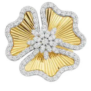 Wish Fine Jewelry 0.8ct Diamond 14K Gold Flower Ring | Thumbnail 1 Wish Fine Jewelry 0.8ct Diamond 14K Gold Flower Ring | Thumbnail 1