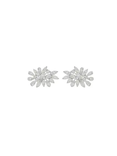 Wish Fine Jewelry 1.90ct Diamond 18K Gold Flower Earring | Thumbnail 1 Wish Fine Jewelry 1.90ct Diamond 18K Gold Flower Earring | Thumbnail 1