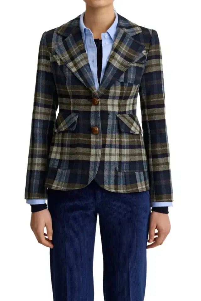SMYTHE Two Button Patch Pocket Blazer