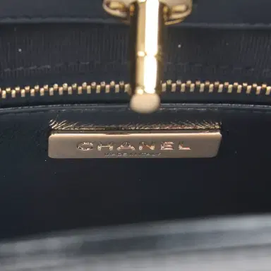 Chanel Chanel Mini "Cheetah Print" 31 Shopper Beige Calf Hair, Black Shiny Lambskin Gold Hardware | Thumbnail 9