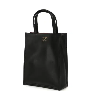 Chanel Chanel Mini "Grocery Bag" with Chain Black Calfskin Gold Hardware | Thumbnail 5 Chanel Chanel Mini "Grocery Bag" with Chain Black Calfskin Gold Hardware | Thumbnail 5