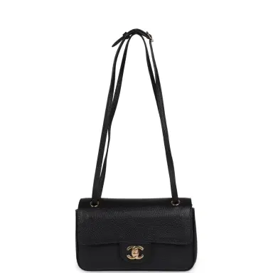 Chanel Chanel Mini "Souplissimo" Flap Bag Black Grained Calfskin Gold Hardware | Thumbnail 7