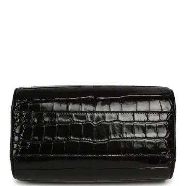 Chanel Chanel Mini Timeless Classic Barrel Bag with Chain Black Croc Embossed Calfskin Gold Hardware | Thumbnail 8