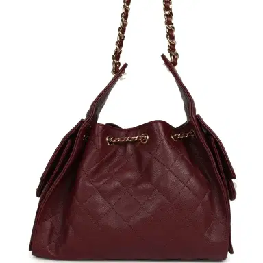Chanel Chanel Small 25 Hobo Bag Dark Burgundy Shiny Caviar Gold Hardware | Thumbnail 5