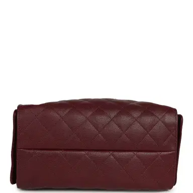 Chanel Chanel Small 25 Hobo Bag Dark Burgundy Shiny Caviar Gold Hardware | Thumbnail 7
