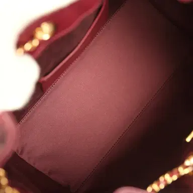 Chanel Chanel Small 25 Hobo Bag Dark Burgundy Shiny Caviar Gold Hardware | Thumbnail 8