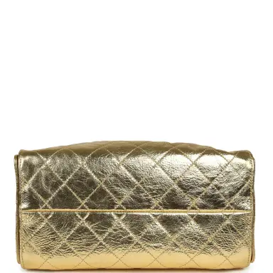 Chanel Chanel Small 25 Hobo Bag Gold Metallic Calfskin Silver Hardware | Thumbnail 7