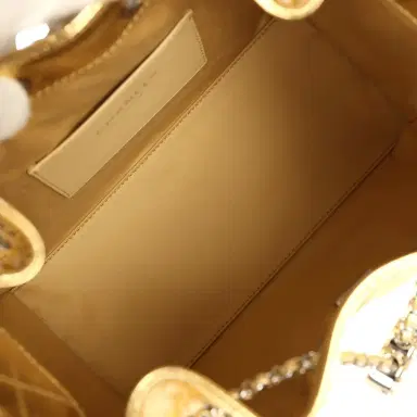 Chanel Chanel Small 25 Hobo Bag Gold Metallic Calfskin Silver Hardware | Thumbnail 8