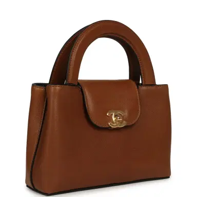 Chanel Chanel Small Kelly Shopper Camel Caviar Gold Hardware | Thumbnail 2