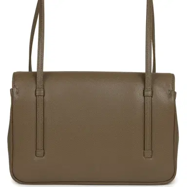 Chanel Chanel Small Preppy Coco Flap Bag Dark Khaki Shiny Caviar Brushed Gold Hardware | Thumbnail 4