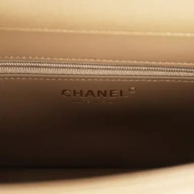 Chanel Chanel Small Preppy Coco Flap Bag Dark Khaki Shiny Caviar Brushed Gold Hardware | Thumbnail 9