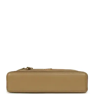 Chanel Chanel Top Handle Long Vanity Case with Chain Dark Beige Suede Gold Hardware | Thumbnail 6 Chanel Chanel Top Handle Long Vanity Case with Chain Dark Beige Suede Gold Hardware | Thumbnail 6