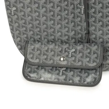 goyard Goyard Goyardine Grey St. Louis GM Tote Bag Palladium Hardware | Thumbnail 4