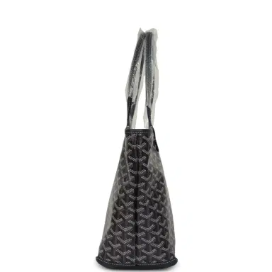 goyard Goyard Goyardine Navy Blue Artois PM Tote Palladium Hardware | Thumbnail 3
