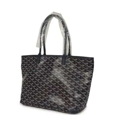 goyard Goyard Goyardine Navy Blue Artois PM Tote Palladium Hardware | Thumbnail 5