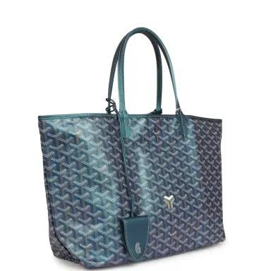 goyard Goyard Goyardine Pearly Blue Saint Louis PM Tote Bag Palladium Hardware | Thumbnail 2 goyard Goyard Goyardine Pearly Blue Saint Louis PM Tote Bag Palladium Hardware | Thumbnail 2