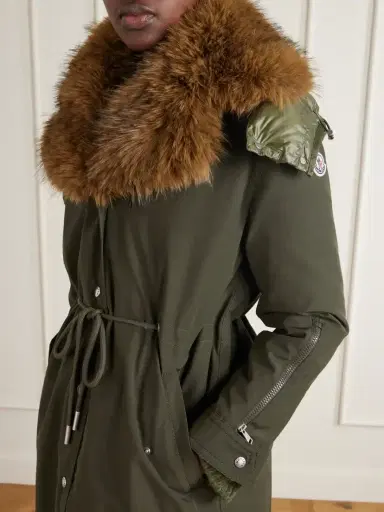 Moncler Halicte Hooded Plush-trimmed Shell Down Parka Jacket | Thumbnail 5 Moncler Halicte Hooded Plush-trimmed Shell Down Parka Jacket | Thumbnail 5