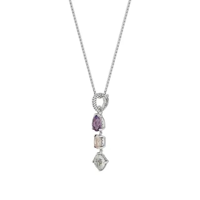 JAI JAI Sterling Silver Multi-Gemstone Pendant Necklace by The Solist
