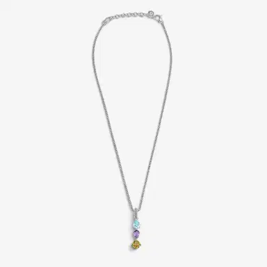 JAI JAI Sterling Silver Multi-Gemstone Pendant Necklace by The Solist | Thumbnail 2 JAI JAI Sterling Silver Multi-Gemstone Pendant Necklace by The Solist | Thumbnail 2
