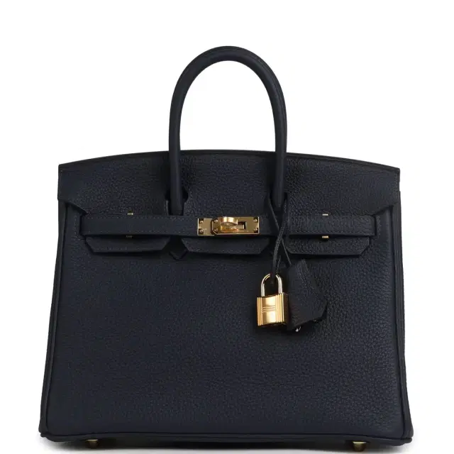 HERMÈS Hermes Birkin 25 Bleu Nuit Togo Gold Hardware