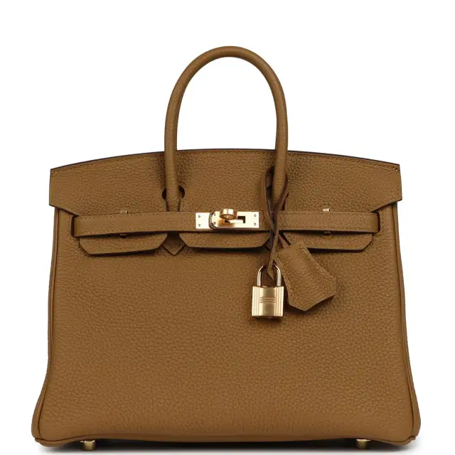 HERMÈS Hermes Birkin 25 Bronze D'ore Togo Gold Hardware