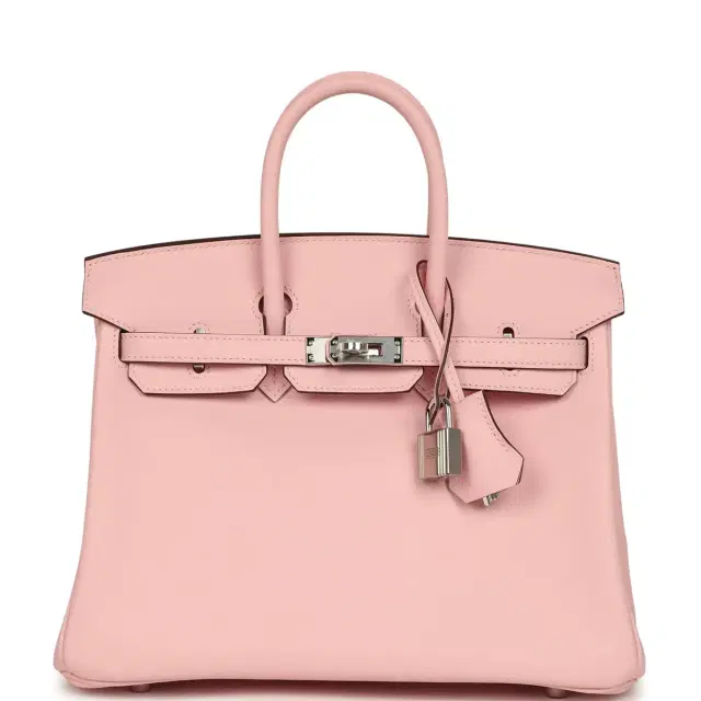 HERMÈS Hermes Birkin 25 Rose Sakura Swift Palladium Hardware