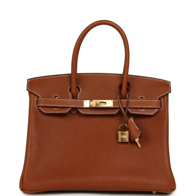 HERMÈS Hermes Birkin 30 Fauve Barenia Faubourg Gold Hardware