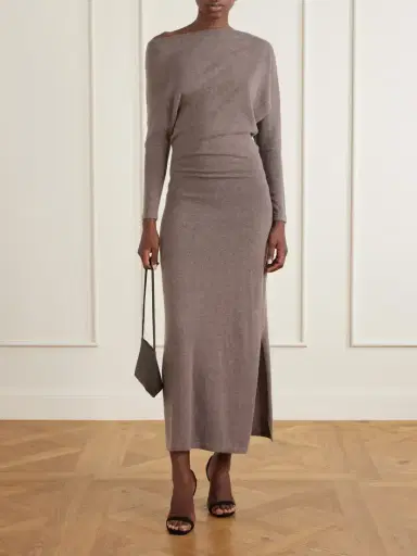 Altuzarra Kasos Asymmetric Cashmere Maxi Dress | Thumbnail 2 Altuzarra Kasos Asymmetric Cashmere Maxi Dress | Thumbnail 2