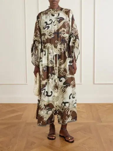 ALÉMAIS Otis Printed Ramie Midi Dress | Thumbnail 2 ALÉMAIS Otis Printed Ramie Midi Dress | Thumbnail 2