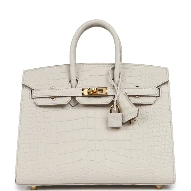 HERMÈS Hermes Birkin Sellier 25 Beton Matte Alligator Gold Hardware